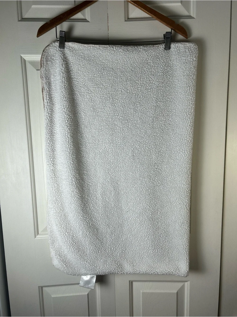 Babe Luxe Tan White Owls Baby Blanket Sherpa Security Lovey